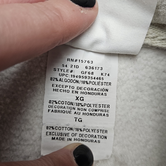 VTG Champion Hoodie Sweatshirt Reverse Weave XL Oxford Gray Blank Heavy - Picture 7 of 7